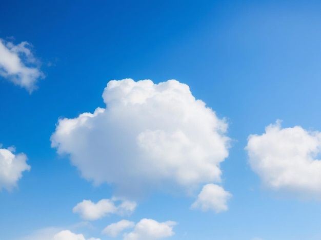 Fantastic soft white clouds against blue sky background