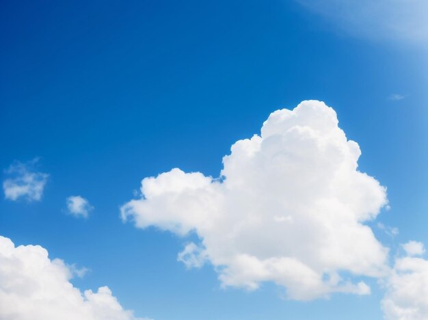 Fantastic soft white clouds against blue sky background