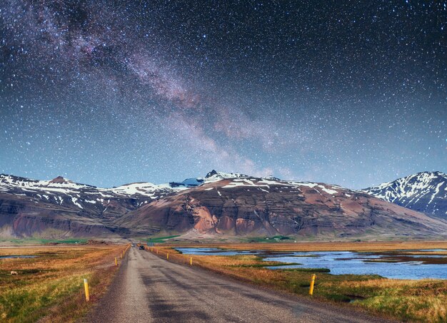 Fantastic starry sky and the milky way.