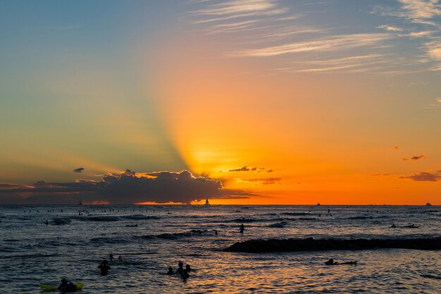 Fantastic sunset at Stump Pass Beach State Park