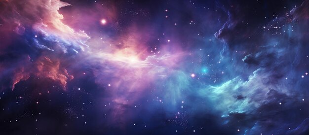 Fantastic supernova Colorful space galaxy cloud nebula scenery background Generative AI