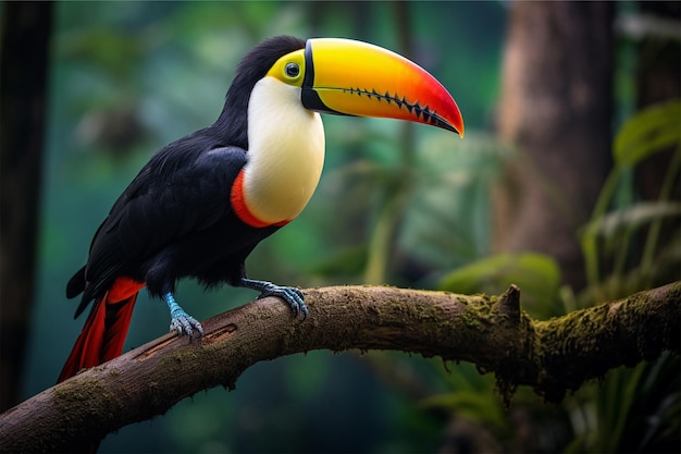 fantastic toucan on a branch