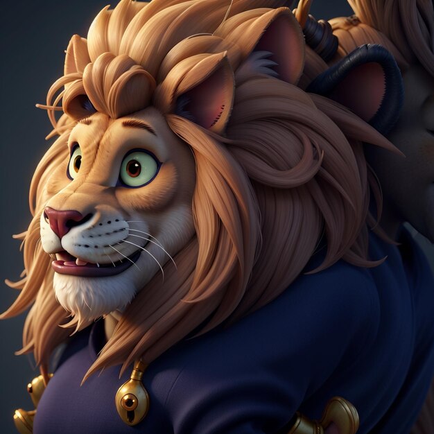 Fantastic vector lion head