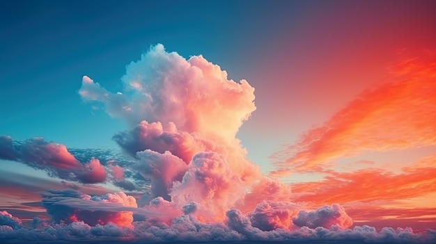 Colorful sky concept. Stunning sunset with vibrant twilight sky and clouds   – MasterBundles