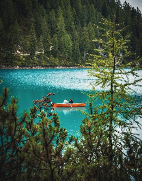 Braies 湖の素晴らしい景色