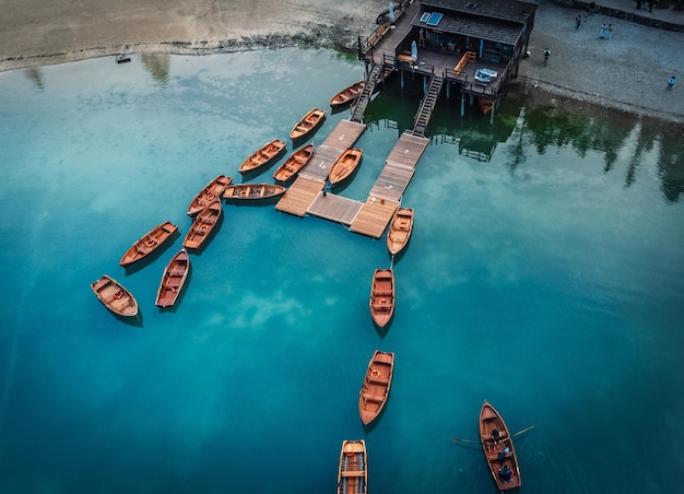 Braies 湖の素晴らしい景色