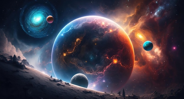 A fantastic view of distant planets