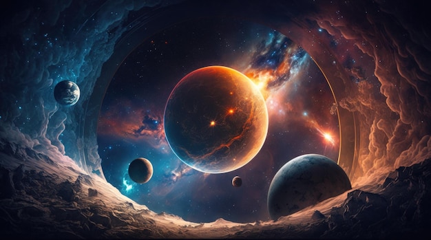 A fantastic view of distant planets