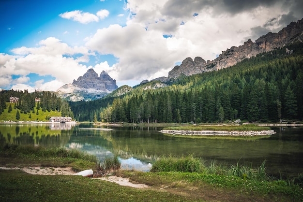 Una fantastica vista sul lago di misurina