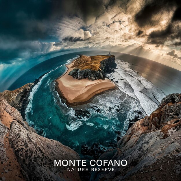 Photo fantastic view of the nature reserve monte cofano dramatic scene