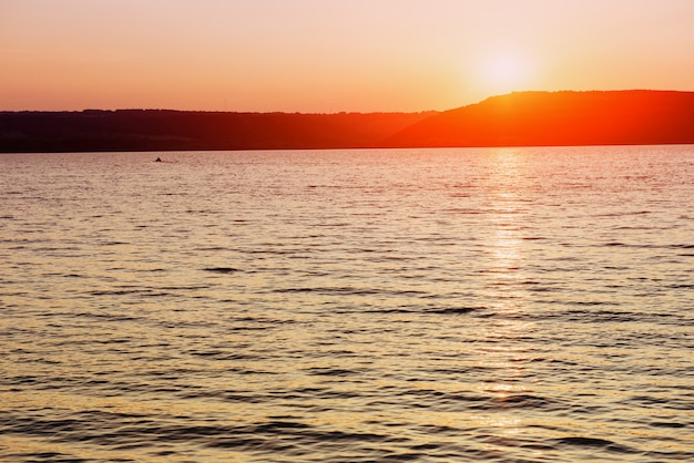 Fantastic views of the sea and sunset.