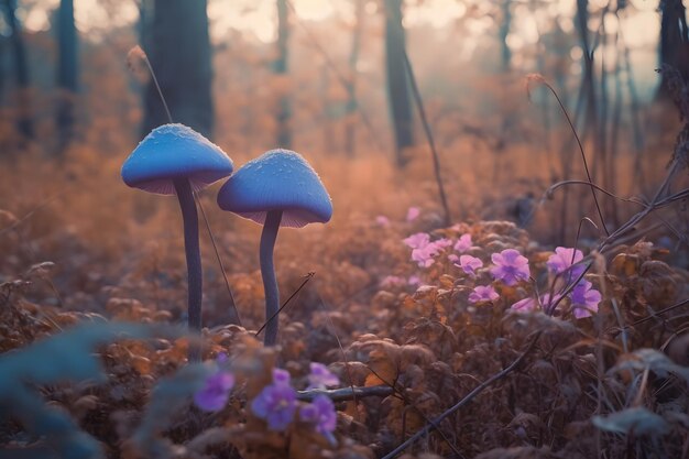 Fantastic world of mushrooms Neural network AI generated