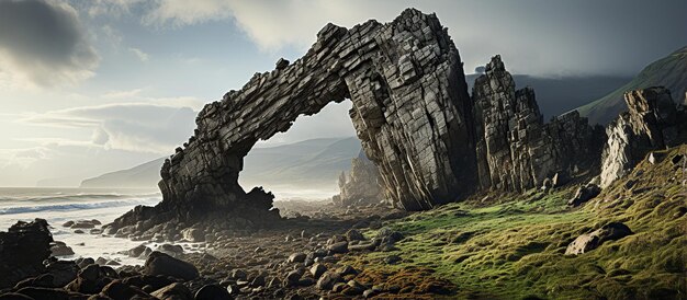 Fantastisch landschap Steenboog aan de kust