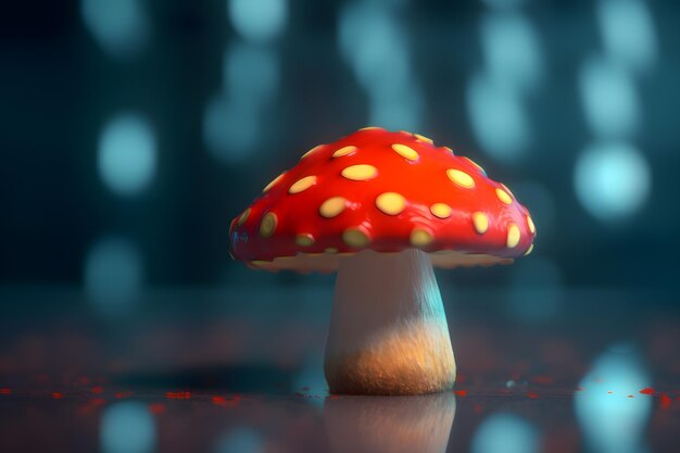 Fantastische wereld van paddenstoelen Neuraal netwerk AI gegenereerd