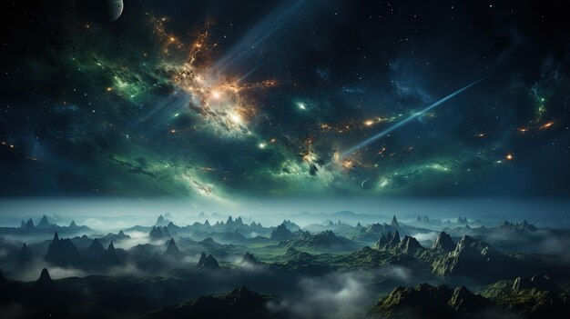 Foto pianeta alieno fantastico