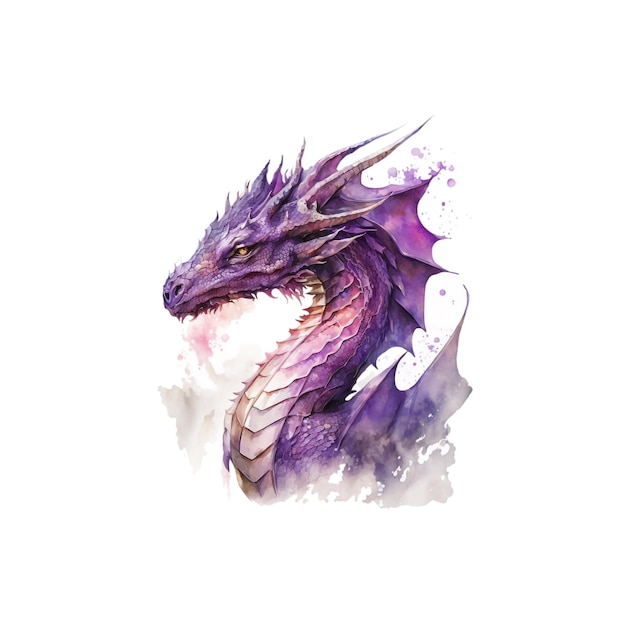 Fantasy_amethyst_dragon_watercolor 23