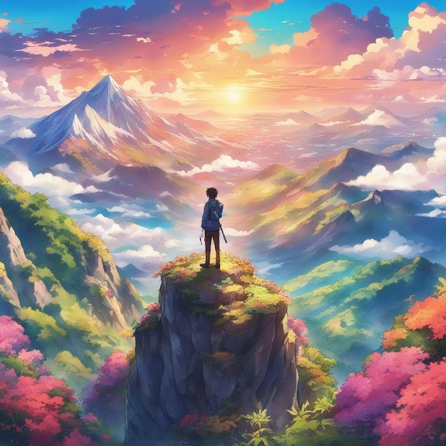 Fantasy Anime Nature Wallpaper Background Image Ai Generated