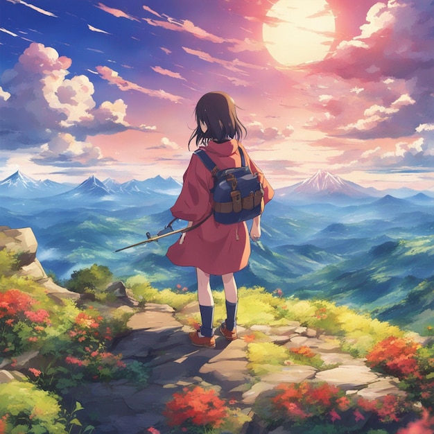 Fantasy Anime Nature Wallpaper Background Image Ai Generated