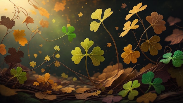 Fantasy autumn leaves