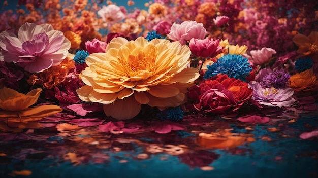 Fantasy background with flowers