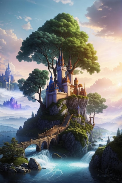 Fantasy castle Landscape