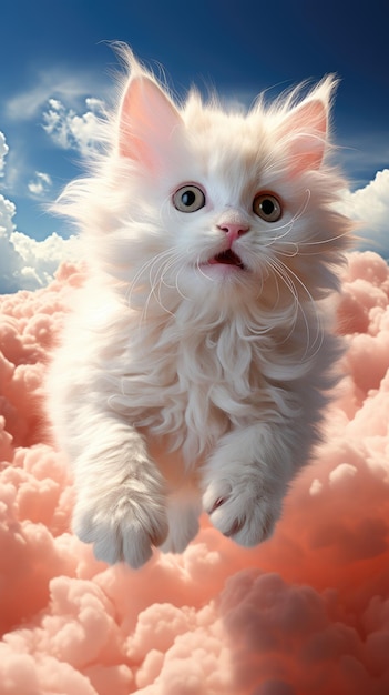 Fantasy cat HD 8K wallpaper Stock Photographic Image