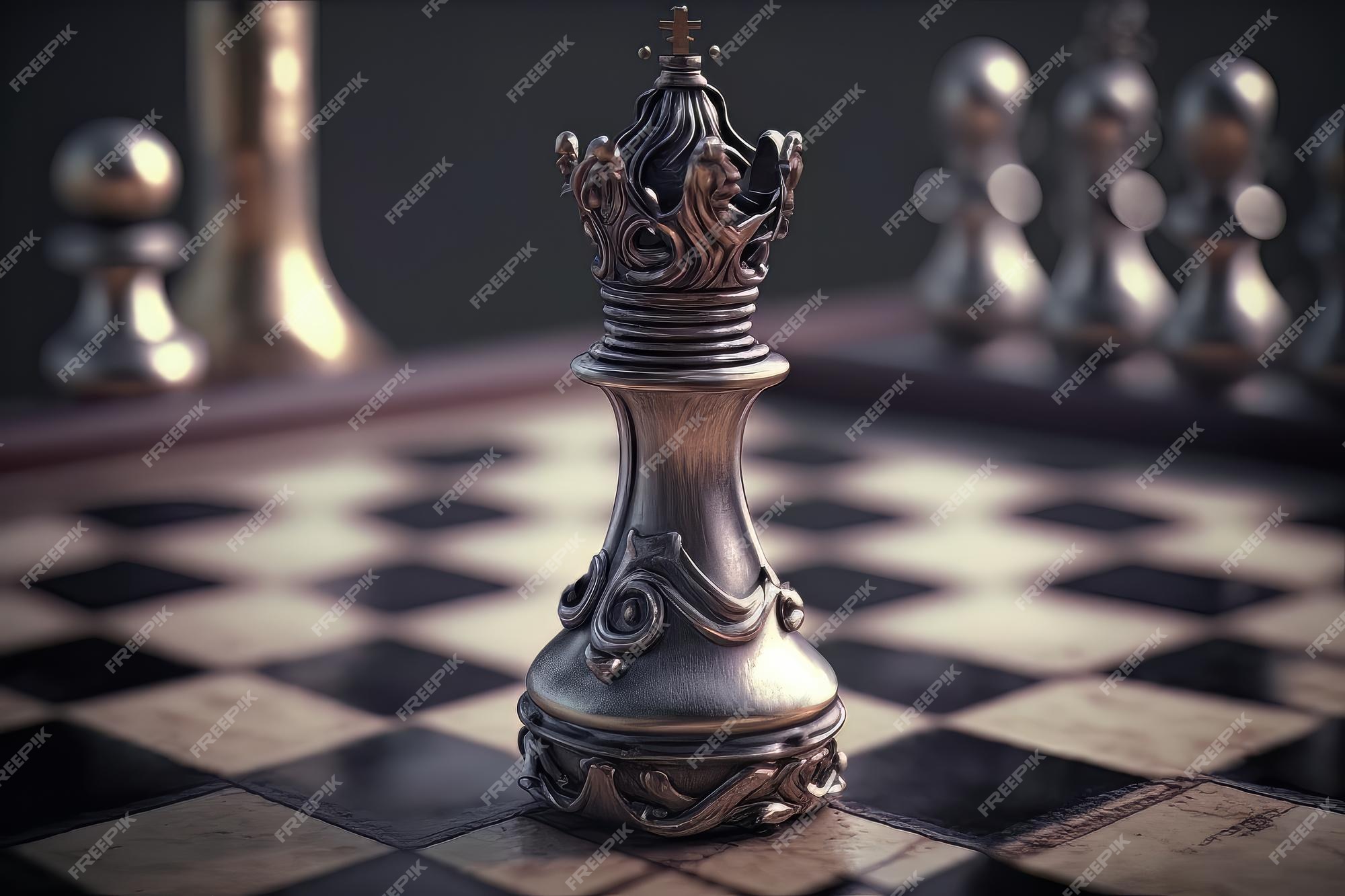 Chess queen on chessboard AI Generated 24118842 Stock Photo at