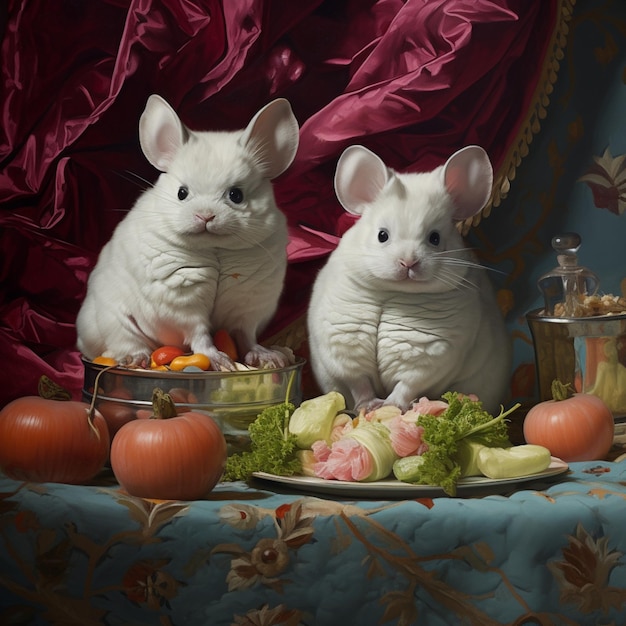 Fantasy Chinchillas ultra detailed wallpaper image AI generated art