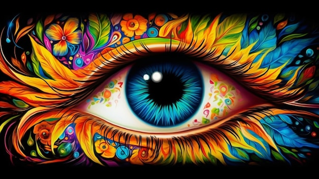 fantasy colorful eye of the world