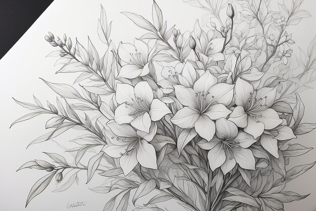 Photo fantasy coloring book intricate oleander designs concept art