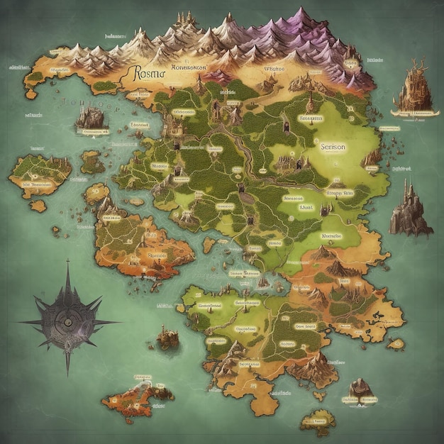 fantasy concept adventure map