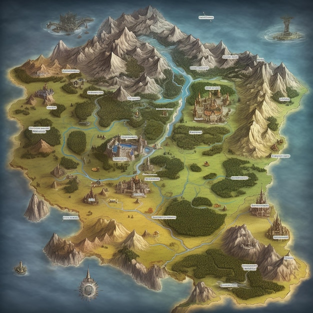 fantasy concept adventure map