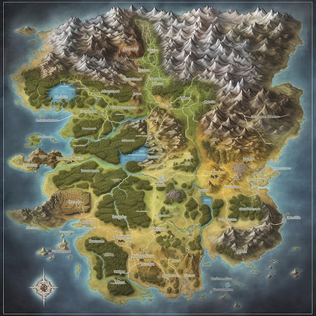 Photo fantasy concept adventure map