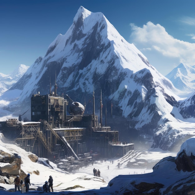 fantasy concept art high res mountain range visuals