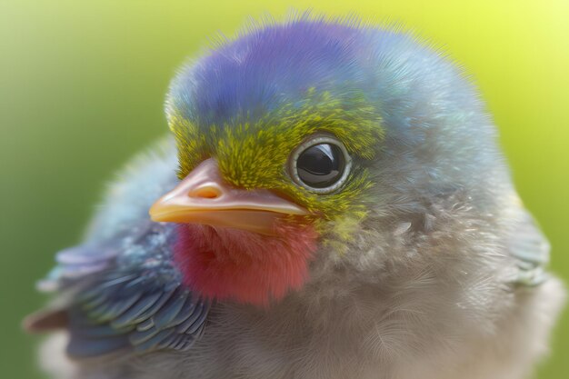 写真 児童書に適したファンタジーかわいい虹の鳥ニューラル ネットワーク ai 生成