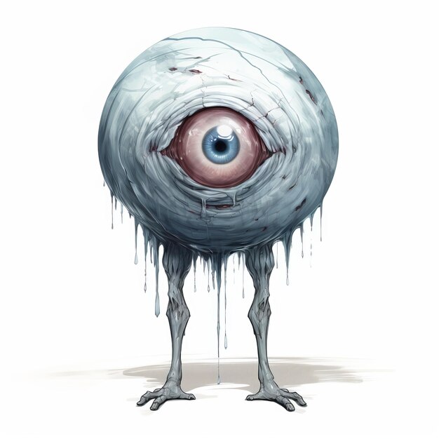 Foto fantasy cyclops illustratie lelijke oogbal in mark brooks stijl