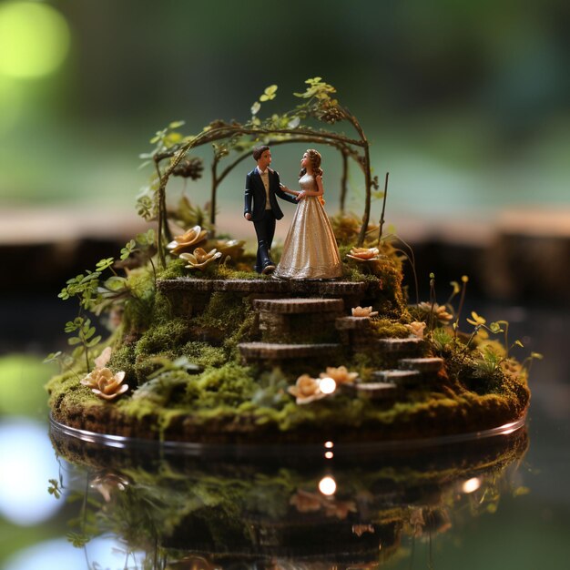 Photo fantasy decoration with couple