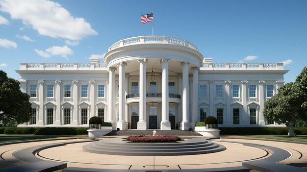 A fantasy depiction of the White House