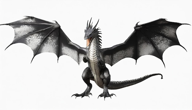 Photo fantasy dragon isolated on white background with clipping path