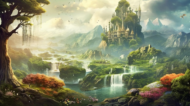 fantasy dream world fairytale background