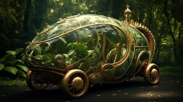 Fantasy eco car of the future