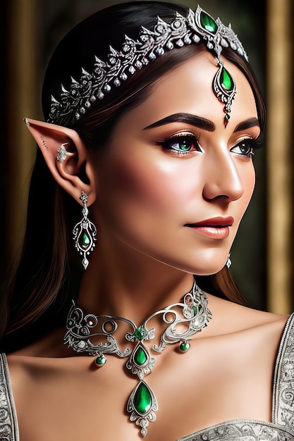 Fantasy elf princess woman