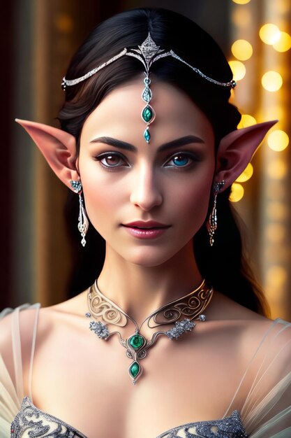 Fantasy elf princess woman