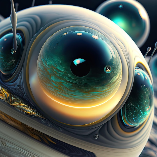 Fantasy of eye planet Generative AI