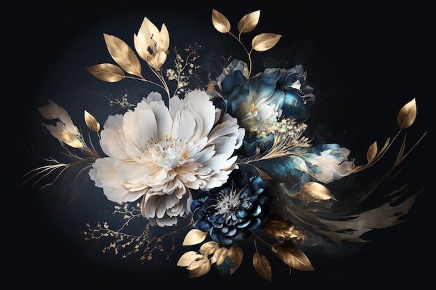 Fantasy flowers abstract wallpaper