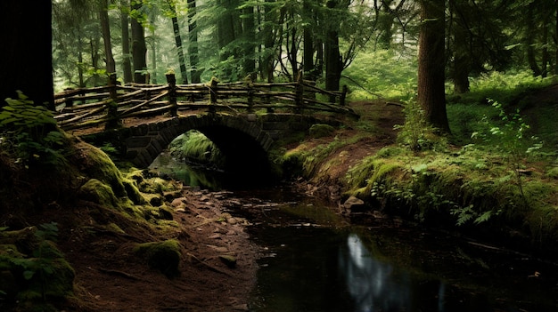 fantasy forest with river