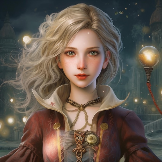 Foto illustrazioni di ragazze fantasy dallo steampunk ai regni magici