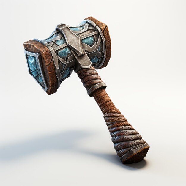 Photo fantasy hammer of the ancients a fantasy weapon design for mobile gaming