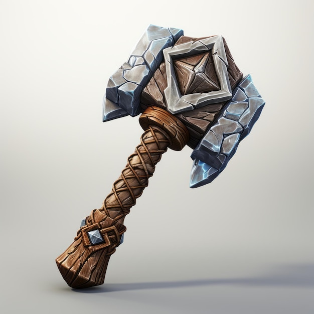 Foto fantasy hammer of the ancients een fantasy wapenontwerp voor mobiele games