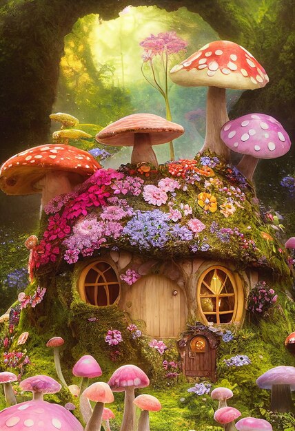 Photo fantasy home for gnomes